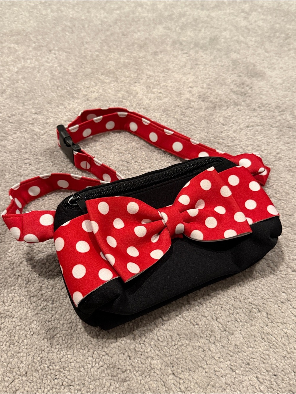 Disney Belt Bag with Red & White Polka Dot Bow